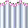 Dollhouse Miniature 1/2In Scale Wallpaper: Garland, Blue